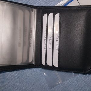 Leather tri fold wallet NWT.